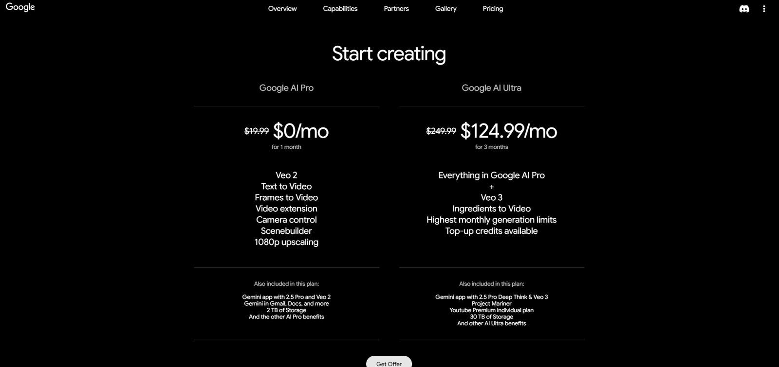 google veo pricing